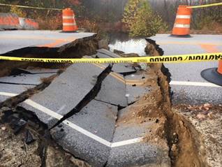 Birchdale Bridge Collapse October 2017 (staff photo)