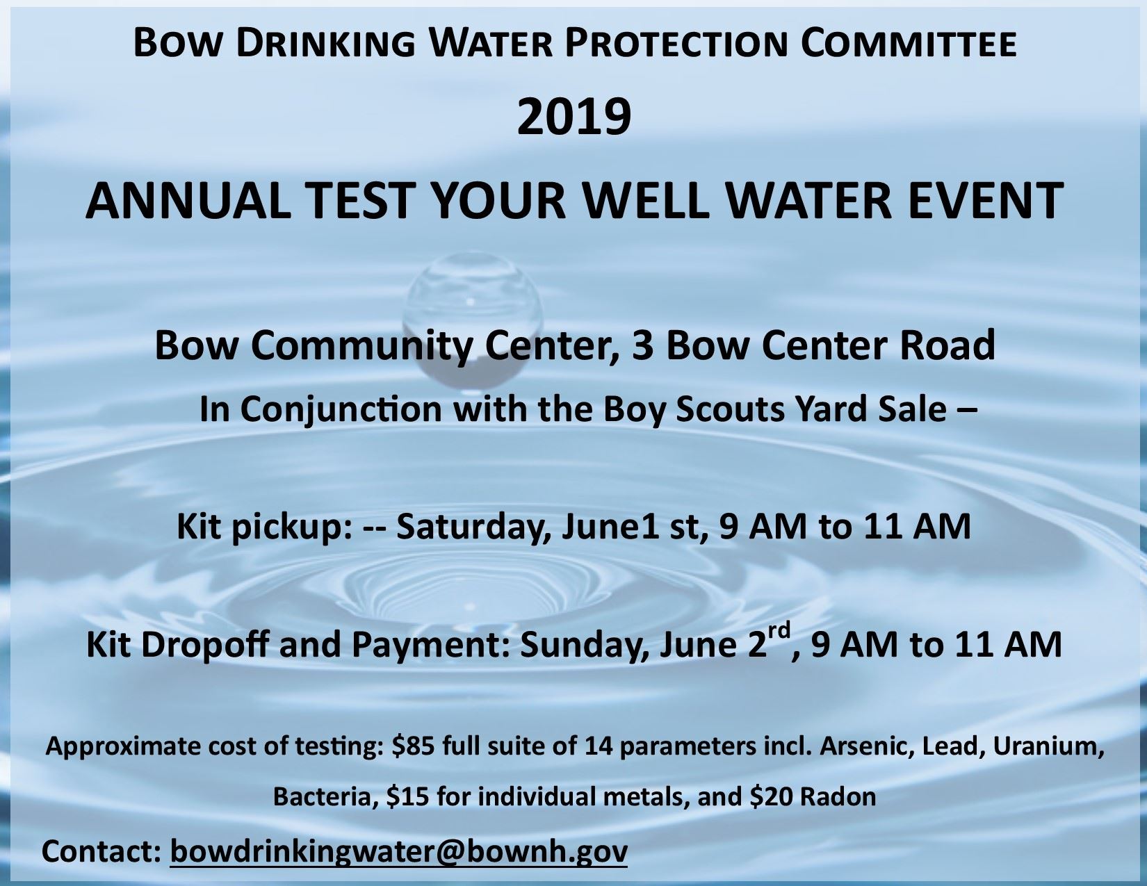 2019 test your well flyer