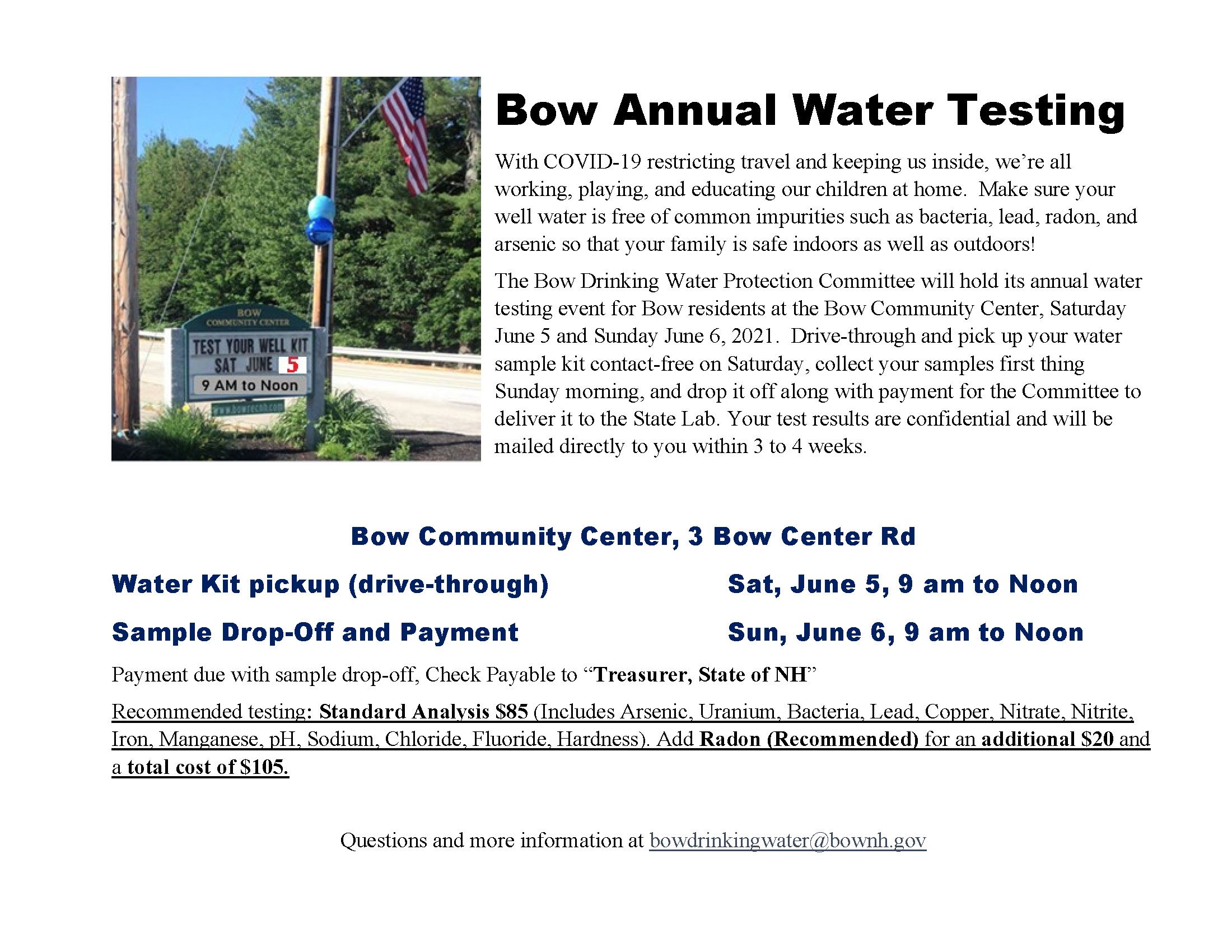 Annual Water Quality Testing  2021